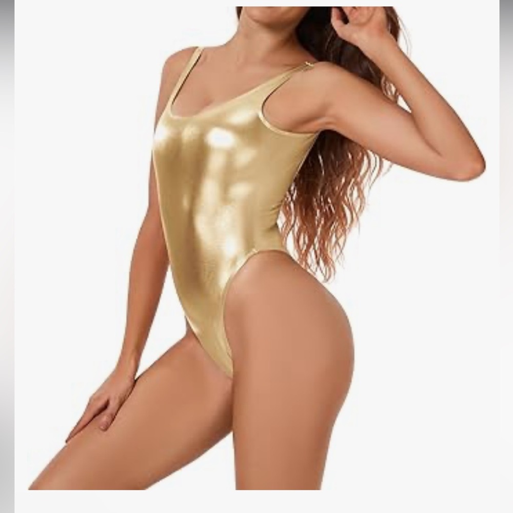 Gold bodysuit size medium
